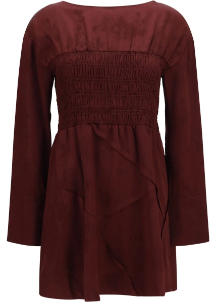 Rochii Long-sleeve satin Mini Dress