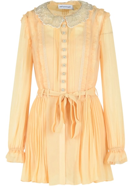 Rochii Pleated georgette mini Dress