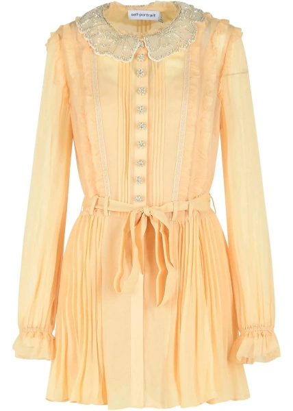Rochii Pleated georgette mini Dress