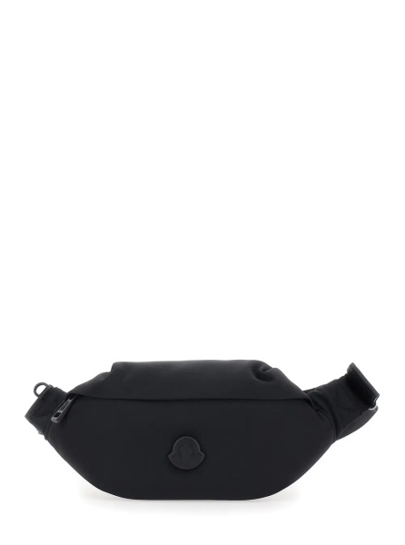 Rucsac Fanny Pack 'Durance' with Logo Patch on the Front and Adjustable Strap in Black Tech Fabric for Men