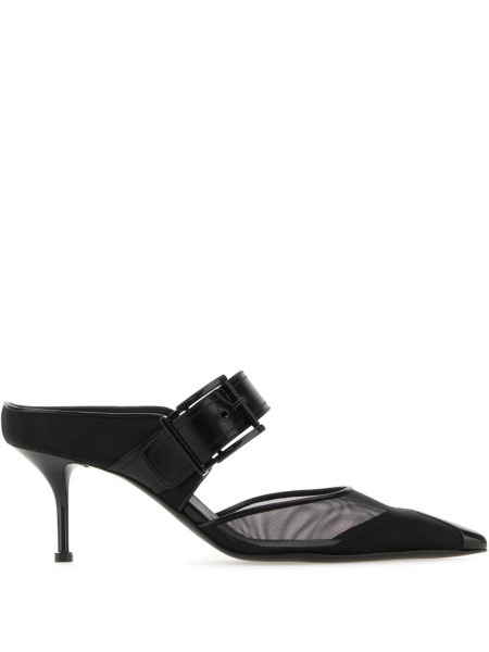 Saboti Alexander McQueen negri din piele si nylon
