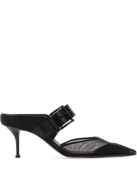 Saboti Alexander McQueen negri din piele si nylon