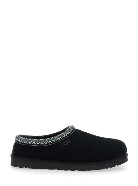 Saboti Mule 'Tasman' with Logo Embossed in Suede Black Men