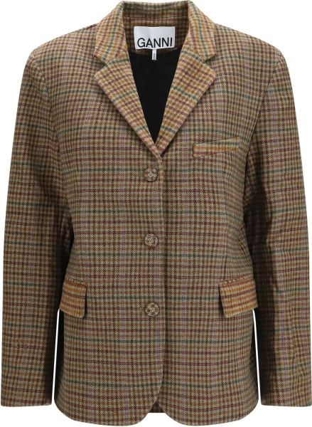 Sacou Checked twill Blazer