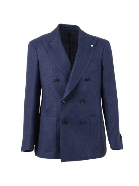 Sacou elegant LUIGI BIANCHI albastru