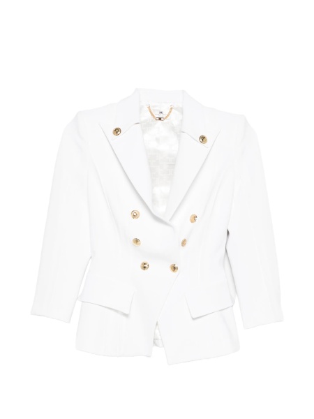 Sacou Elisabetta Franchi alb din polyester si spandex/elastan