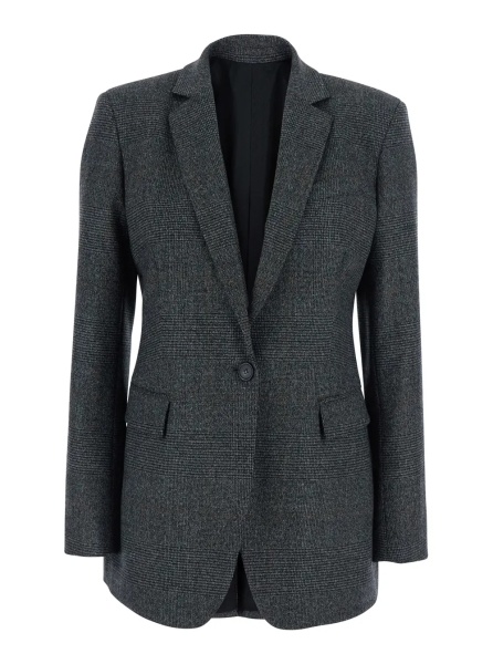 Sacou Fanny single-breasted blazer with notched revers and pockets gray men