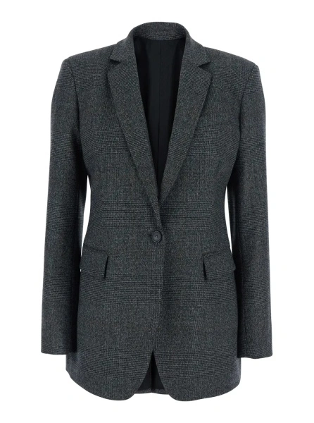 Sacou Fanny single-breasted blazer with notched revers and pockets gray men