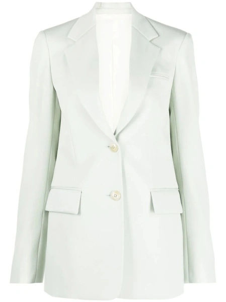 Sacou Lanvin verde din lana si corn