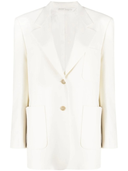 Sacou Palm Angels alb din bumbac si polyester