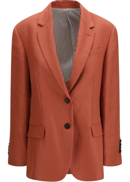 Sacou Single-breasted linen Blazer