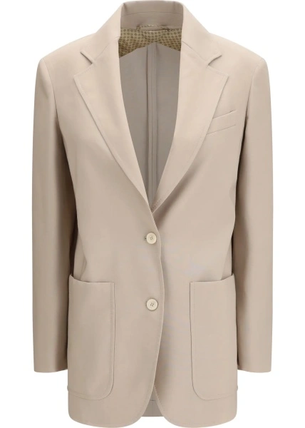 Sacou Single-breasted wool-blend Blazer