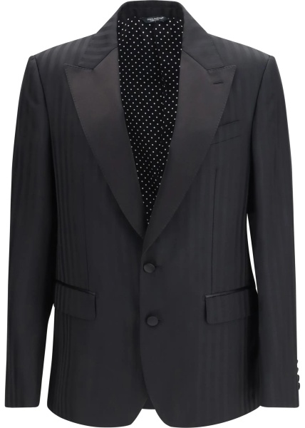 Sacou Striped peak-lapel Blazer