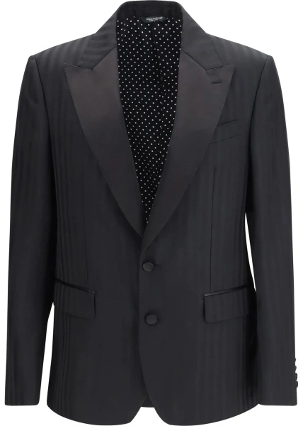 Sacou Striped peak-lapel Blazer