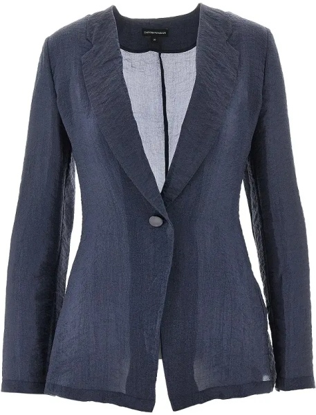 Sacou Tecno creponne single-breasted jacket