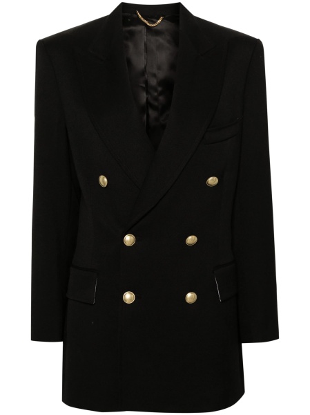 Sacou Victoria Beckham negru din polyester si lana
