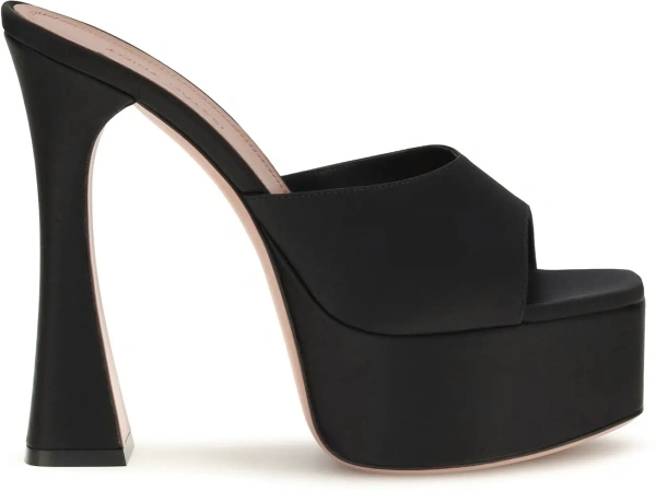 Sandale AMINA MUADDI negre din satin