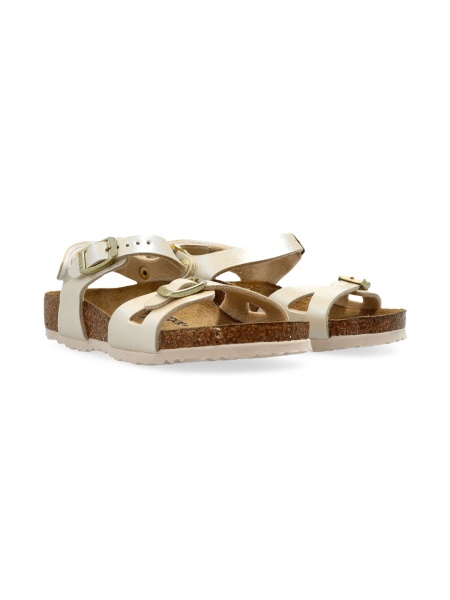 Sandale Birkenstock albe din piele