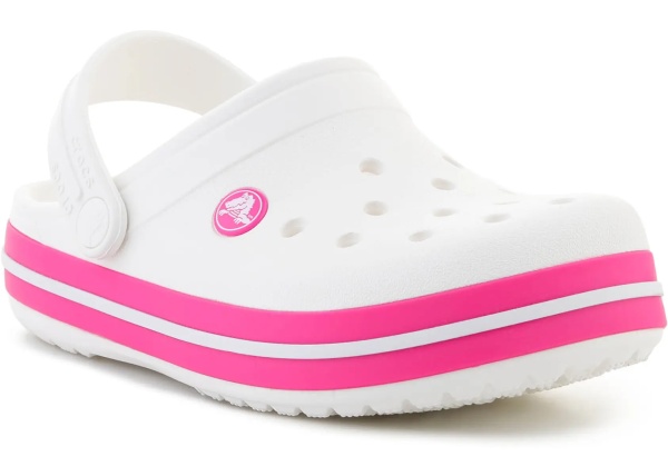 Sandale CROCBAND KIDS CLOG WHITE/PINK CRUSH