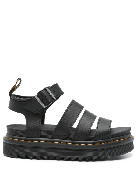 Sandale Dr. Martens negre din piele