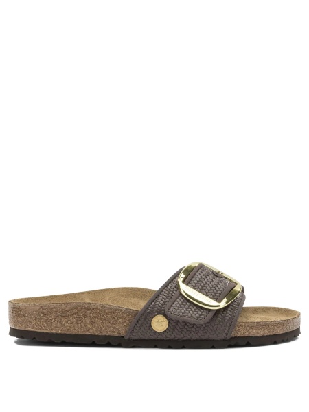 Sandale "Madrid Big Buckle Raffia" Slides