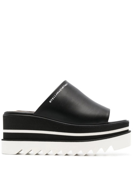 Sandale Stella McCartney negre din poliuretan
