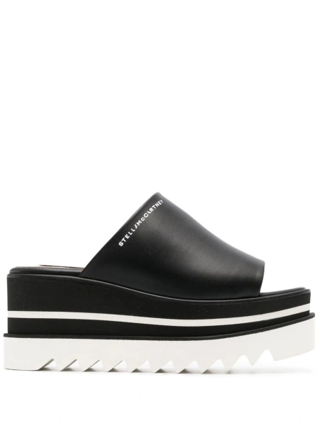 Sandale Stella McCartney negre din poliuretan