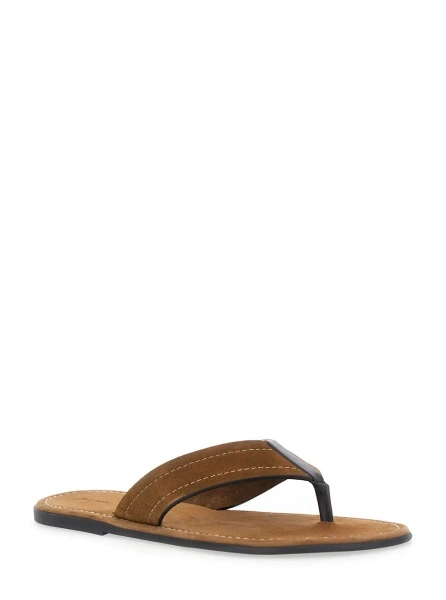 Sandale THE ROW maro din piele intoarsa