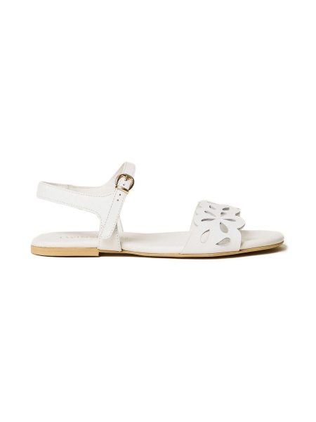 Sandale TWIN SET Girl albe din piele
