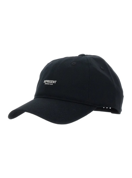 Sapca Black Baseball Cap with Logo on the Front in Cotton for Men