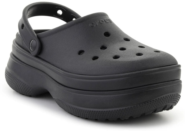 Slapi CLASSIC STACKED CLOG BLACK/BLACK