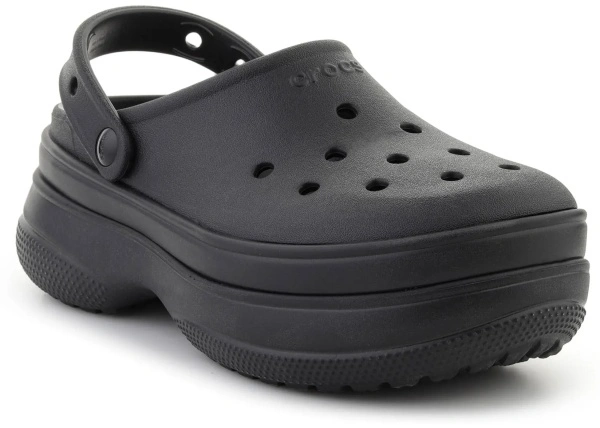Slapi CLASSIC STACKED CLOG BLACK/BLACK