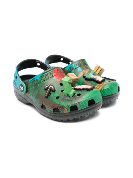 Slapi Crocs verzi din poliuretan
