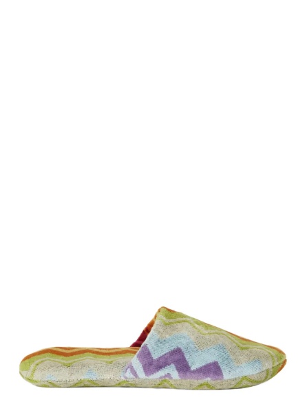 Slapi 'GIACOMO' multicolor Slippers with all-over Zig-Zag motif in cotton blend home