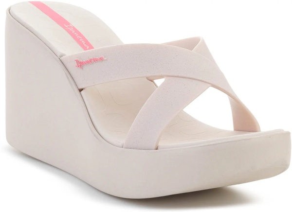 Slapi HIGH FASHION II SLIDE FEM BEIGE/GLITTER/PINK