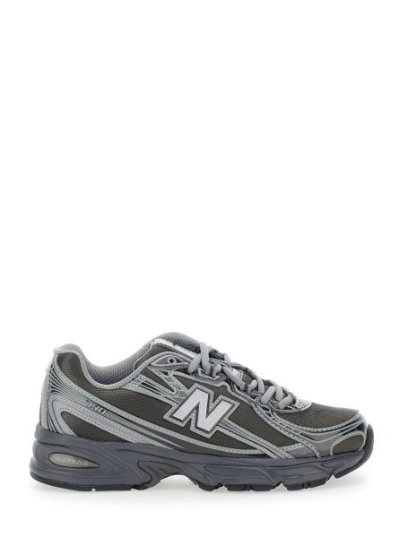 Sneakers '740' Grey Sneakers with Metallic Details and logo patch on the side in tech fabric unisex
