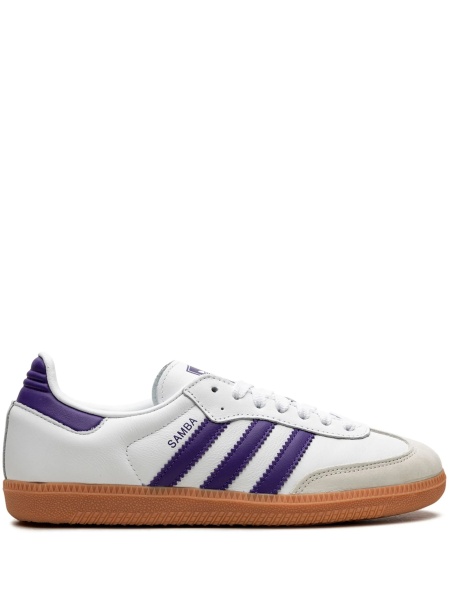 Sneakers adidas Originals samba albi din piele si piele intoarsa