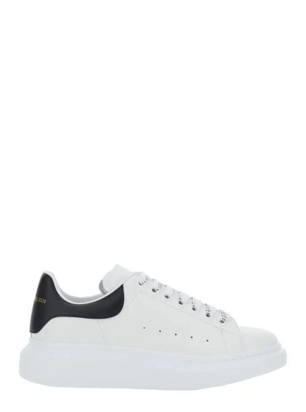 Sneakers Alexander McQueen albi din piele 'Alexander McQueen'