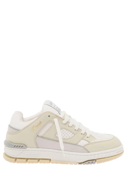 Sneakers 'Area Lo' Beige Sneakers with Embossed Logo in Leather Blend Man