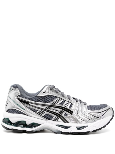 Sneakers ASICS argintii din fibre si pene