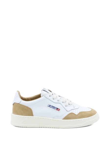 Sneakers AUTRY albi din piele si piele intoarsa