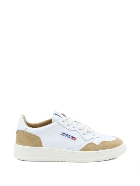 Sneakers AUTRY albi din piele si piele intoarsa