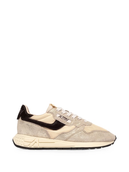 Sneakers AUTRY neutri din polyester si blana