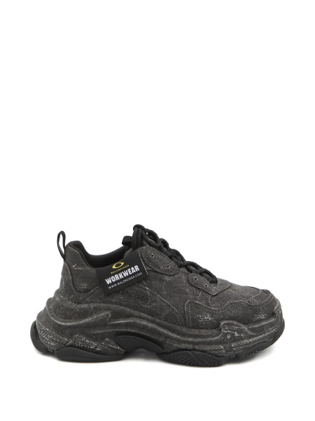 Sneakers Balenciaga Triple S gri din bumbac