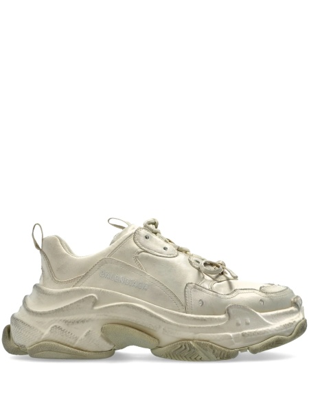 Sneakers Balenciaga Triple S neutri din cauciuc si polyester
