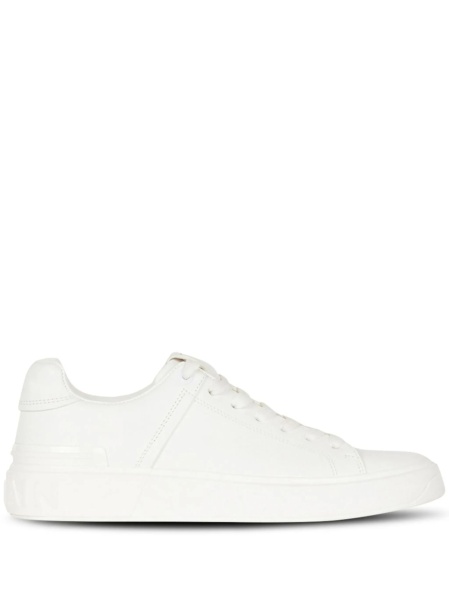 Sneakers Balmain b-court albi din piele