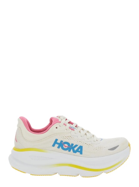 Sneakers 'Bondi 9' White Low Top Sneakers with Maxi Logo Lettering on the Side in Tech Fabric Unisex