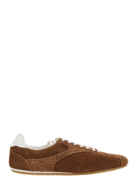 Sneakers Bottega Veneta maro din piele intoarsa