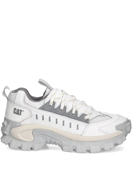 Sneakers Caterpillar albi din piele si material textil