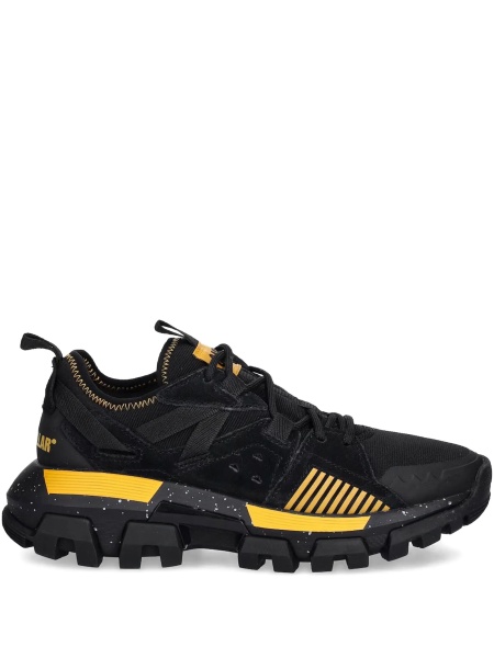 Sneakers Caterpillar negri din piele intoarsa si material textil